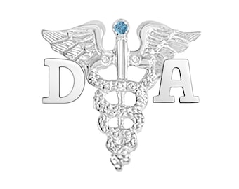 Dental Assistant DA Grad Pin in Silver