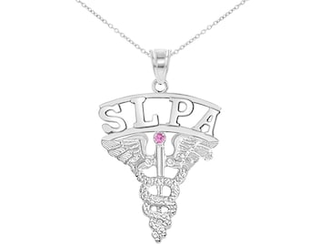 SLPA Silver Necklace & Graduation Charm