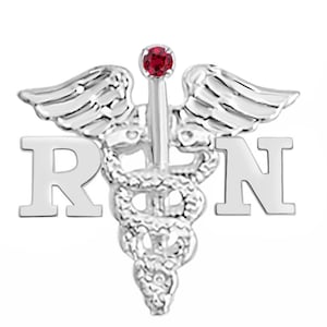 RN Nursing Pin Silver | Registered Nurse