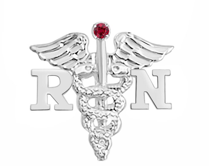 Featured listing image: RN Nursing Pin Silver | Registered Nurse