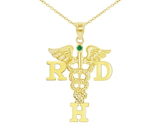 Registered Dental Hygienist RDH 14K Necklace