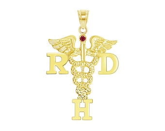 Registered Dental Hygienist RDH 14K Charm
