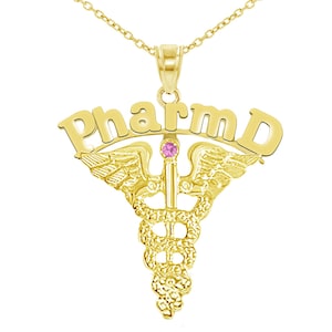 14K Doktor der Apotheke PharmD Halskette