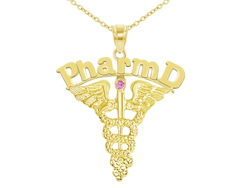 14K Doctor of Pharmacy PharmD Necklace