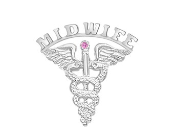 Midwife Graduation Pin in Silver Gifts