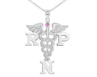 Registered Practical Nurse RPN Necklace Silver