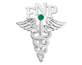 FNP Family Nursing Pin in Silver
