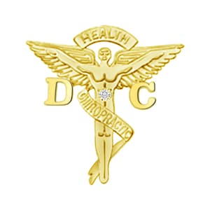Chiropractor Graduation Pin in 14K Gold