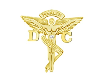 Chiropractor Graduation Pin in 14K Gold