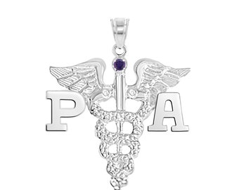 Physician Assistant PA Charm in Silver