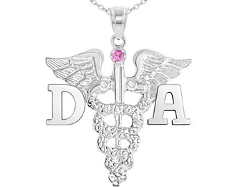 Dental Assistant DA Silver Necklace