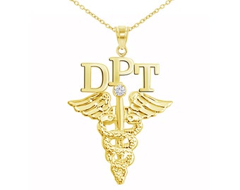 14K Doctor Physical Therapy DPT Necklace
