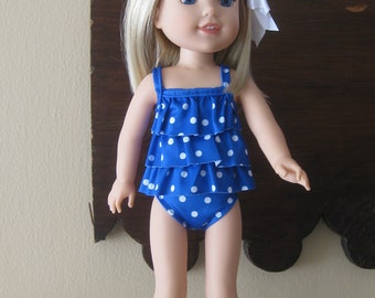 Pink Flamingo Swimsuit for 14.5/" Wellie Wishers Doll Clothes HANDMADE