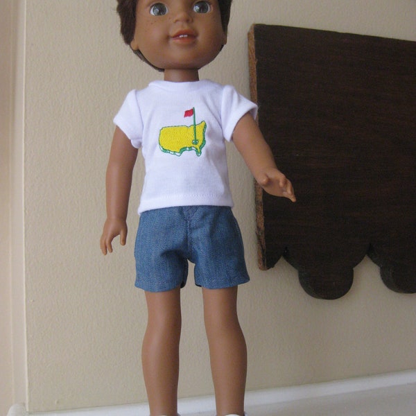 Augusta Wellie Wishers Doll Clothes Golf Shorts Top Bryant Masters