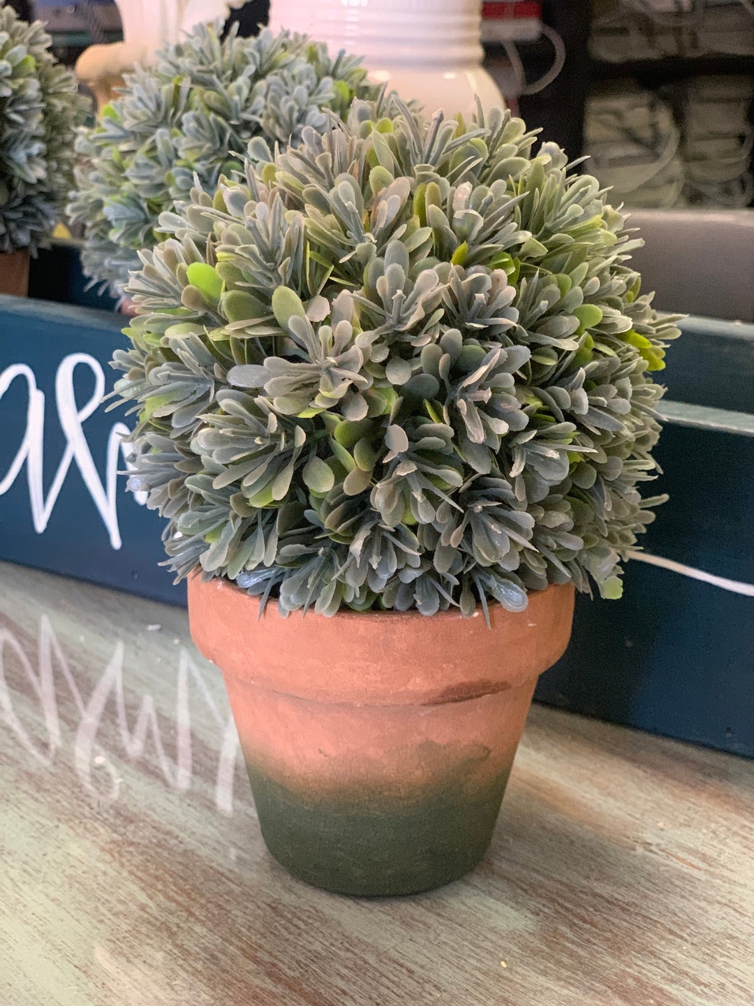 Small Faux Potted Plant Faux Plant Mini Plant Desk Plant Etsy