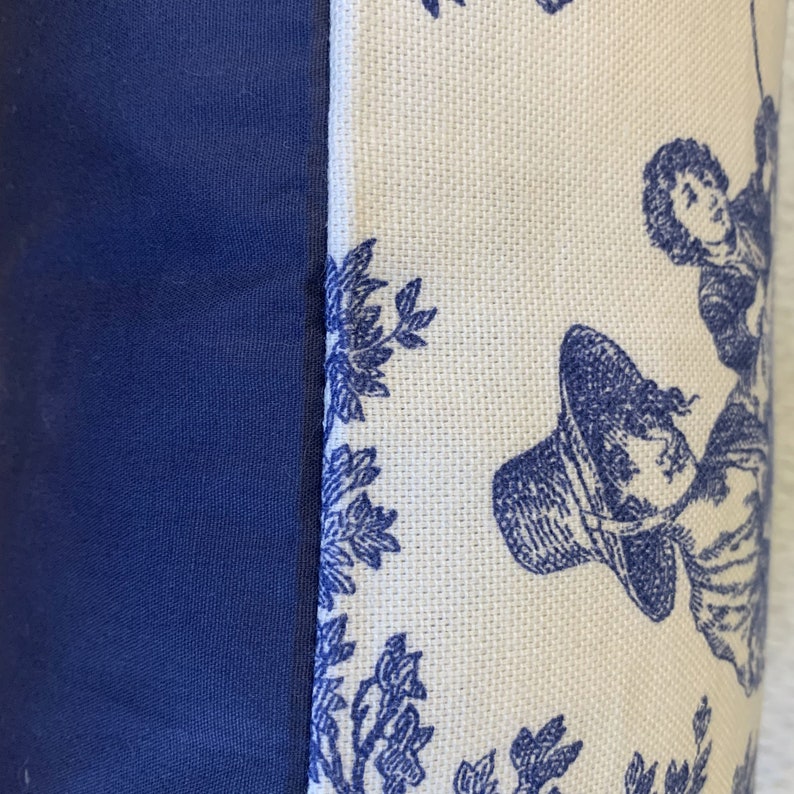 Blue and White Toile Pillow Cover 18x18 Pillow Cover 13x23 Pillow Cover