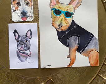 Watercolor Pet Portraits / Custom Pet Portrait