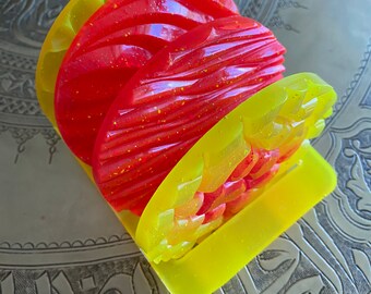 Set of 4 Resin Coasters with stand