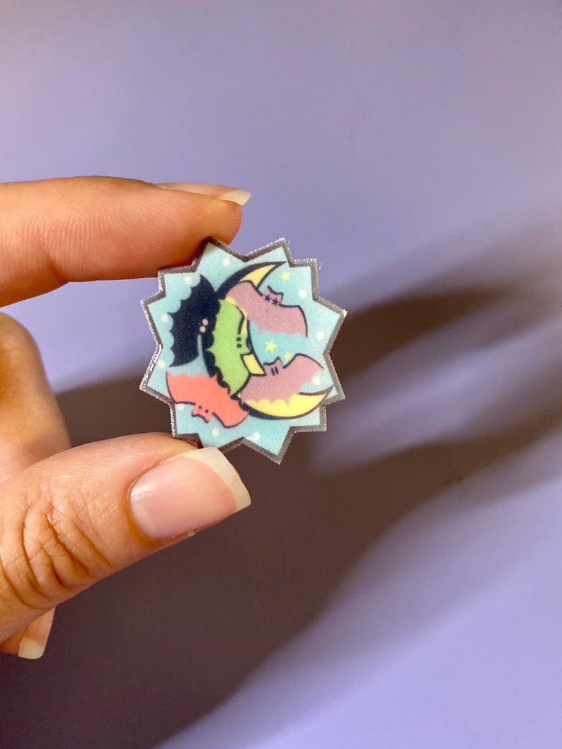 Bat pins Bat lovers Halloween pin