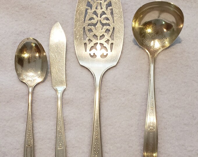 Set D'hôtesse Lenox Colin Cowie • Golden Insignia • 4 Pièces • Argenté • Neuf