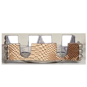 Tan Python with Studs Canasta Tray