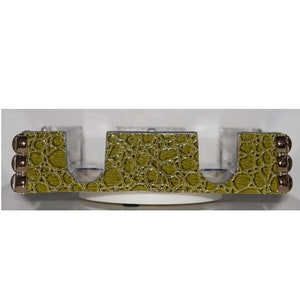 Chartreuse Snakeskin with Studs Canasta Tray