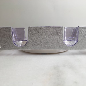 Silver Metallic Custom Canasta Tray