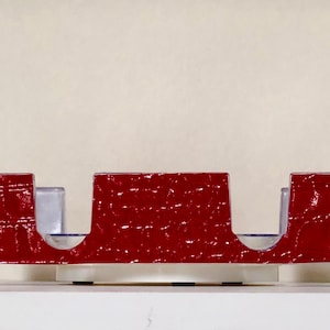 Rode krokodillenhuid met studs roterende Canasta Tray
