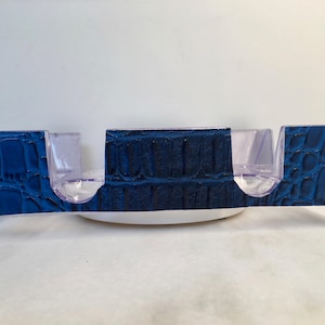 Canasta dienblad met blauwe ombre krokodil