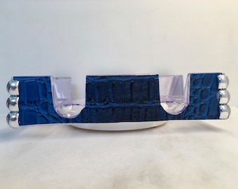 Bandeja Canasta De Cocodrilo Azul Ombre