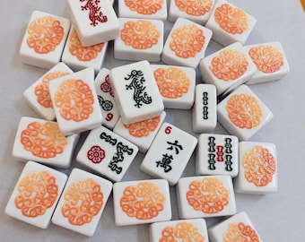 Orange Link Mahjongg Tiles