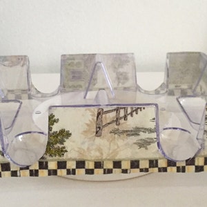 White Scene Canasta Tray