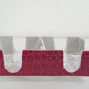 Pink Crocodile with Silver Studs Canasta Tray