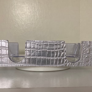 Silver Skin with Studs Canasta Tray