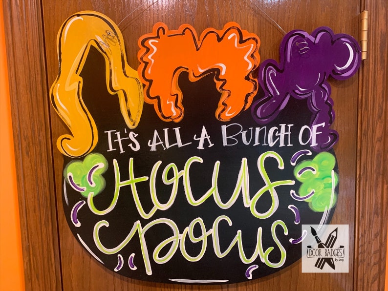 Halloween Hocus Pocus Door Hanger- Halloween Door Decor-spooky-fall ...
