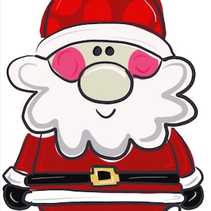 TEMPLATE: Santa Door Hanger Download Template - Printable Template