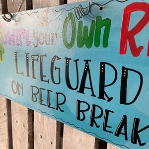 Pool Sign, Lifeguard Duty Sign, Swim Sign Decor, Wood Cut Out Hand ...