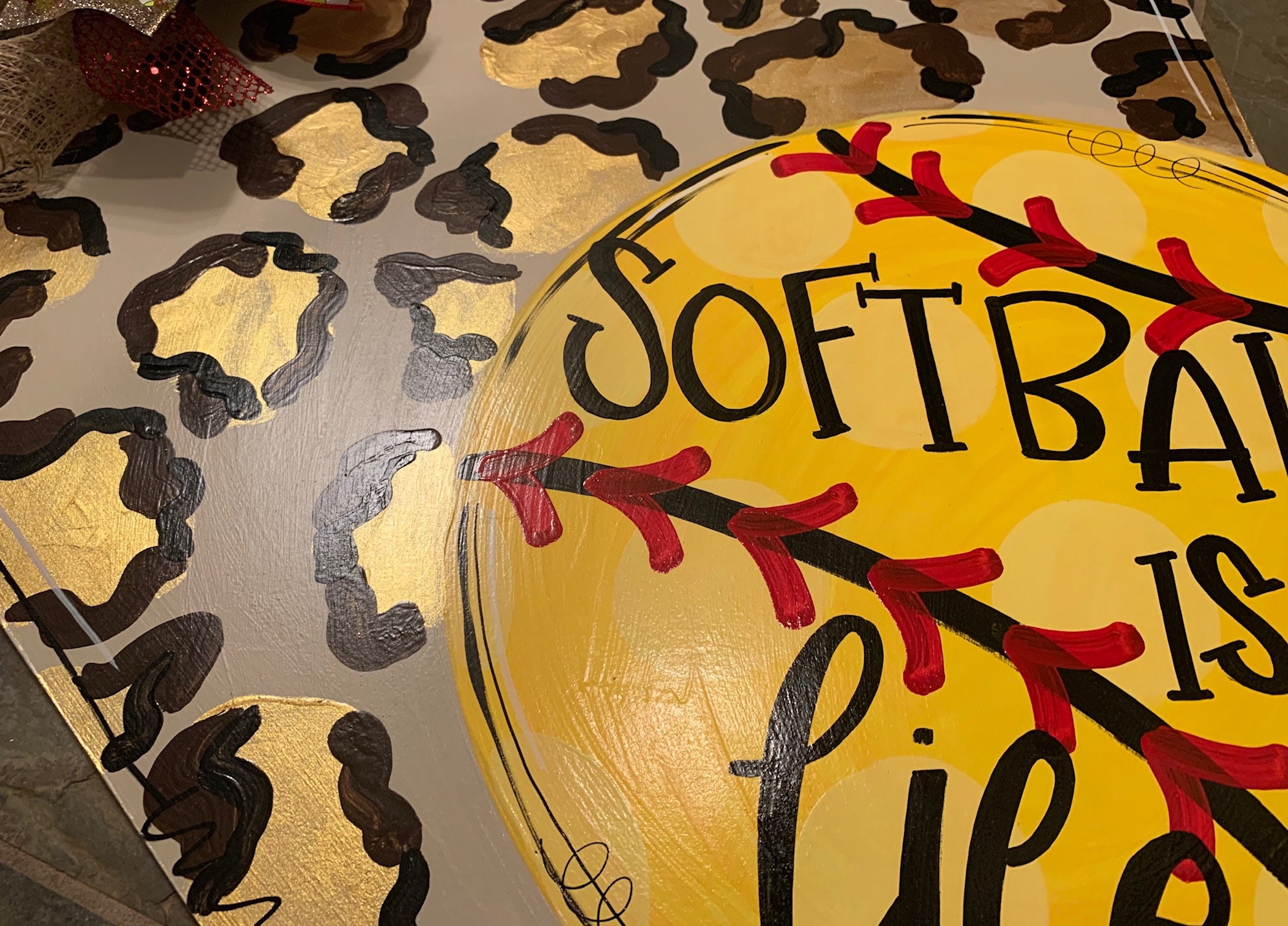 Baseball door hanger Softball door hanger sports door Etsy