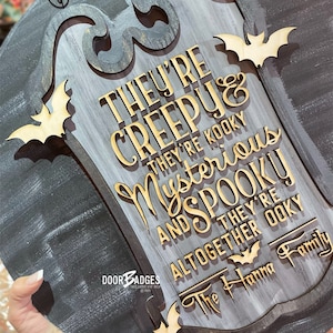 Halloween Spooky Door Hanger- Tombstone Door Decor-Spooky-Fall-Wreath-wood cut out-hand painted door hanger