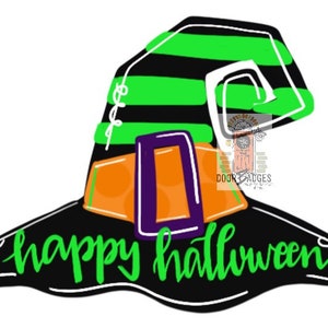 TEMPLATE: Witch Hat Door Hanger Download Template - Printable Template