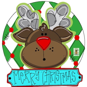 TEMPLATE: Reindeer Door Hanger Template - Printable template