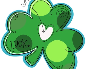 Colgador de puerta con forma de trébol del Día de San Patricio - Decoración de puerta con forma de trébol de la suerte - st pats - colgador de puerta personalizado pintado a mano