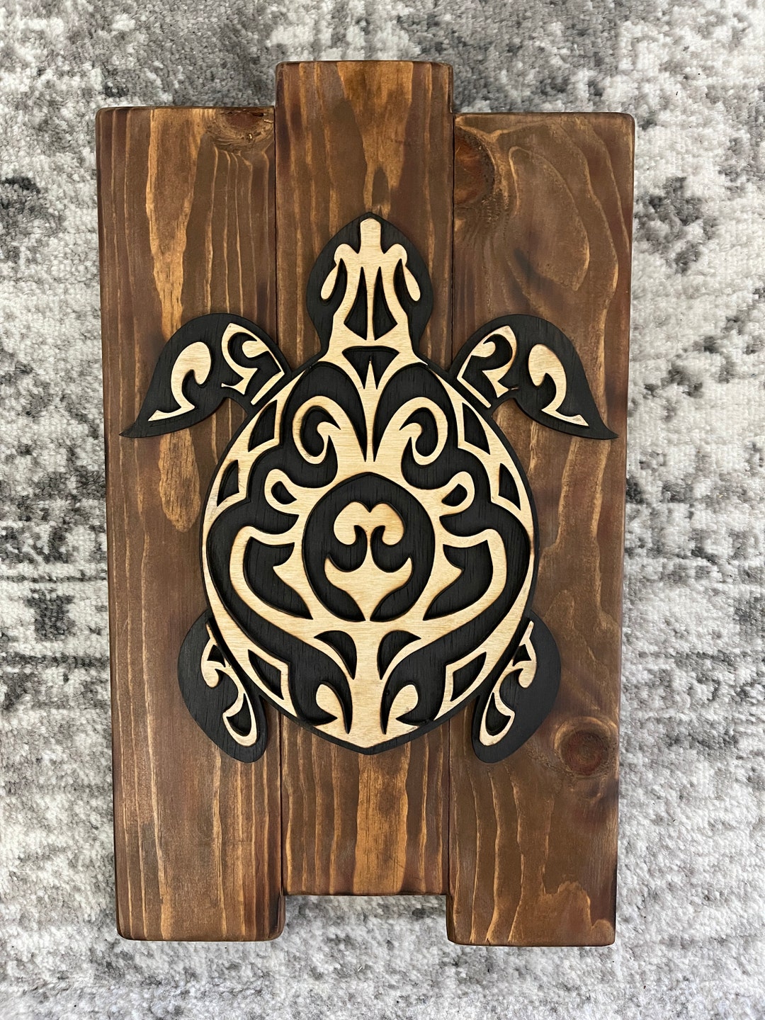 Wall Art Sea Turtle Wood Wall Art Home Decor Rustic Decor Etsy