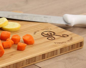Personalized Rosemary Engraved Cutting Board - Wedding Gift, Housewarming Gift, or Anniversary Gift