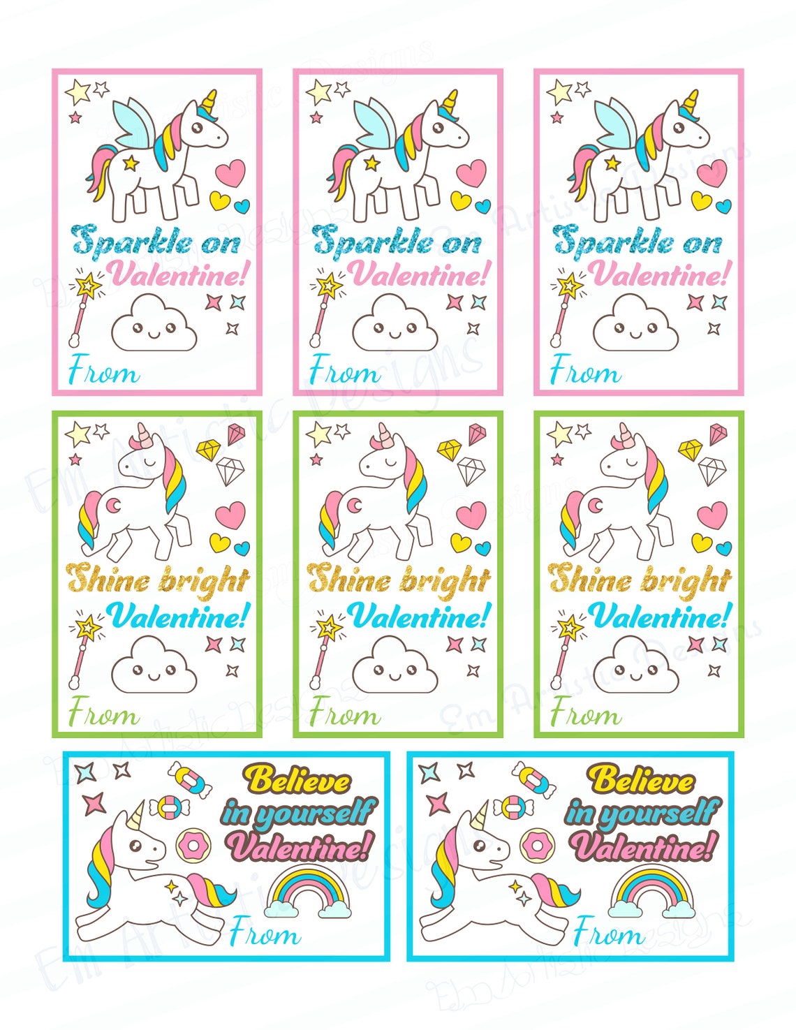 INSTANT DOWNLOAD Mini Valentines Download and Print at Home | Etsy