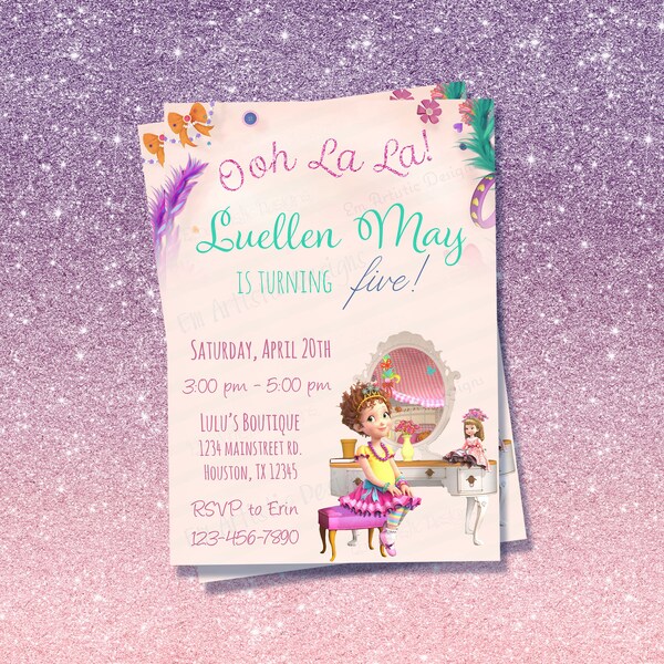 Fancy Nancy Birthday Invitation - Etsy