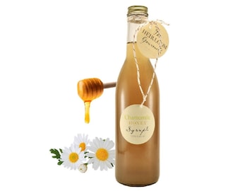 Gourmet Chamomile Honey Simple Syrup // All Natural // New Hampshire Home Grown // 12 oz // cocktail syrup // tea syrup