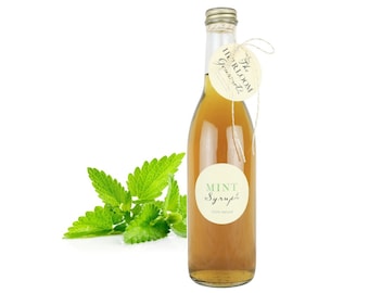 Gourmet Mint Simple Syrup // All Natural // New Hampshire Home Grown // 12 oz // Soda Syrup