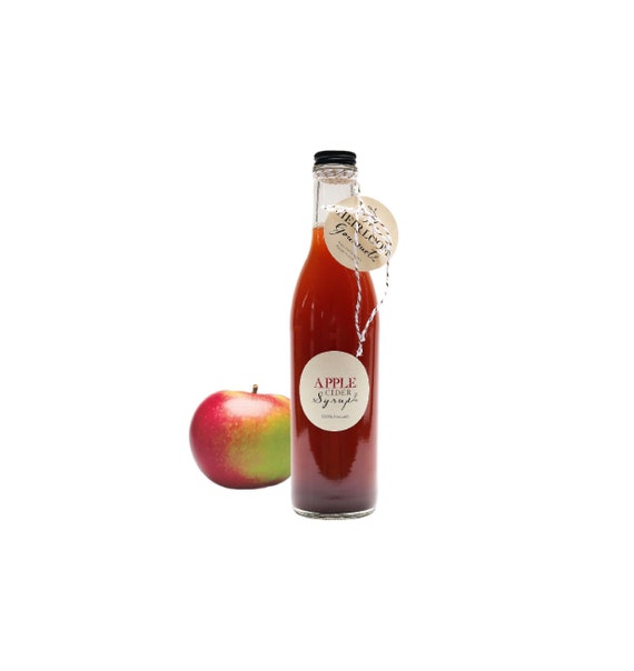 Gourmet Apple Cider Simple Syrup // All Natural // New Hampshire Home Grown // 12 oz //  Soda and Cocktail Syrup