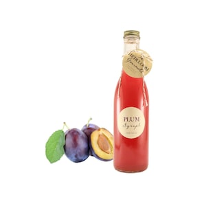 Gourmet Italian Plum Simple Syrup // All Natural // New Hampshire Home Grown // 12 oz // Soda Syrup // Cocktail Syrup
